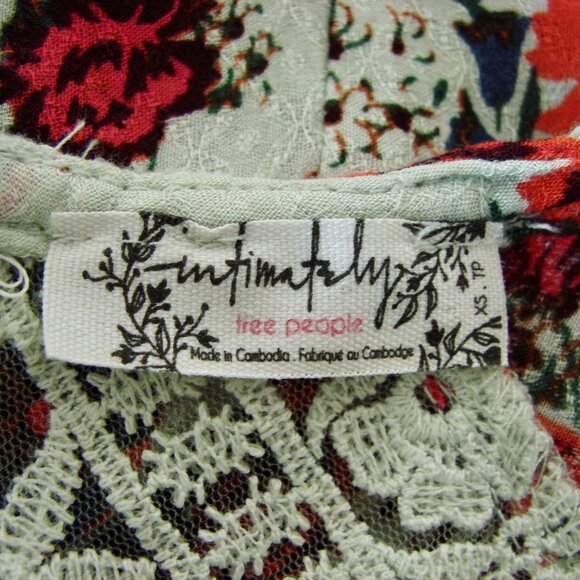 Free People Claire Floral Boho Maxi Slip Dress Sleeveless Crochet Lace NEW XS - Picture 5 of 15